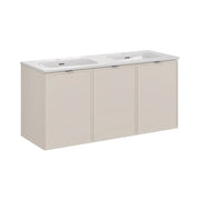 Set da bagno BRAZZA: mobile sotto lavabo 120cm + doppio lavabo incassato bianco