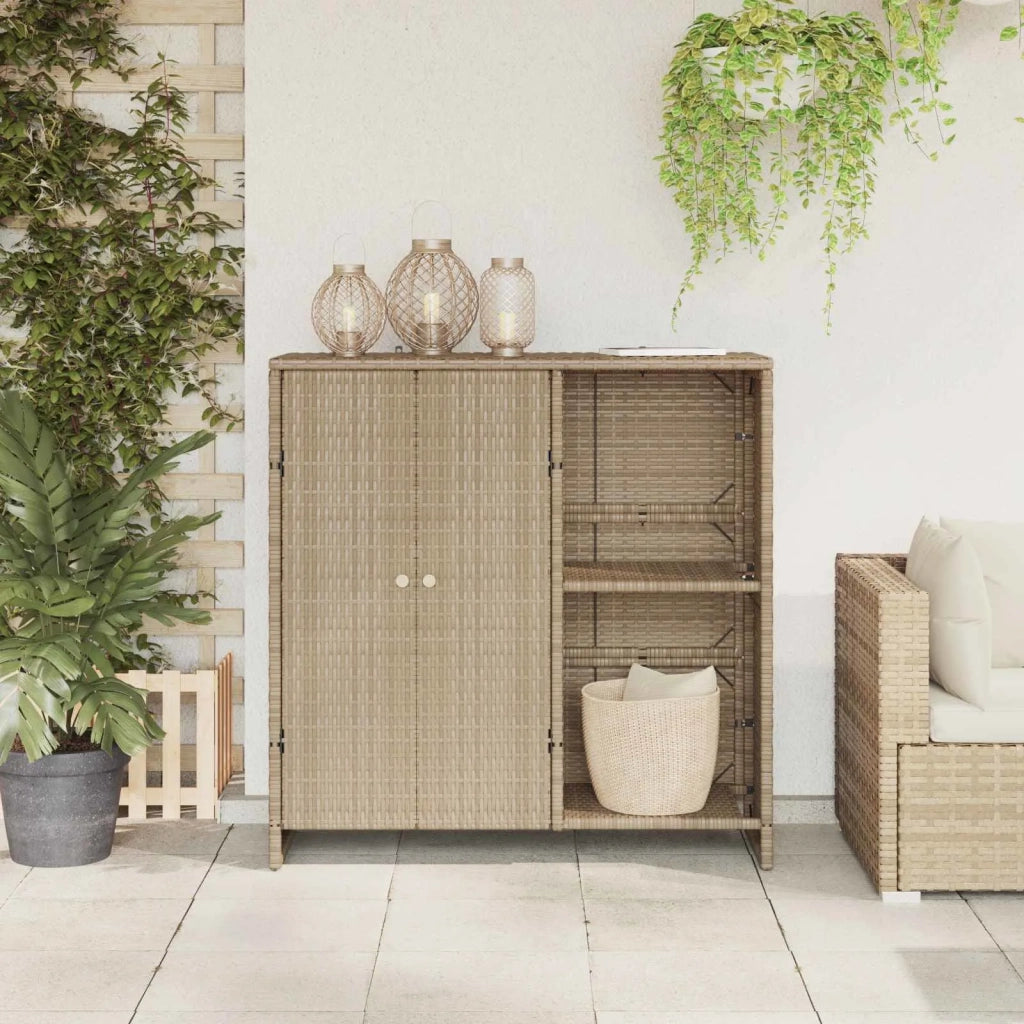 Armadio con lo scaffale Beige 100 x 36 x 102 cm Rattan CFW5906129