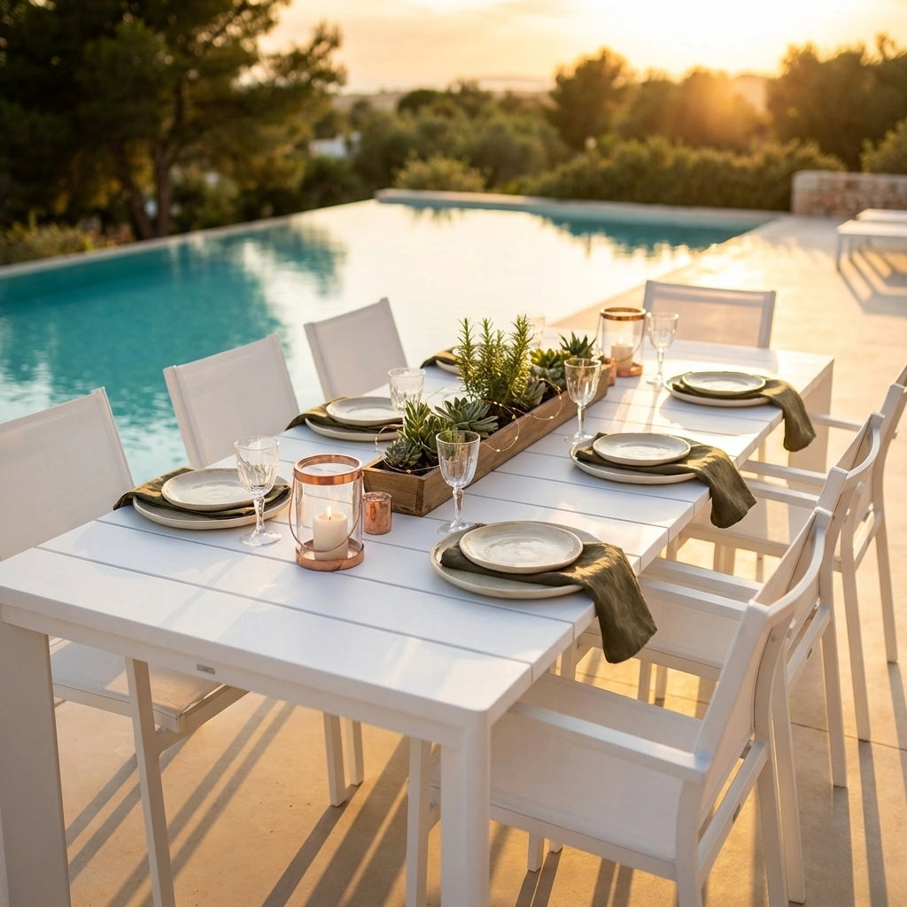Tavolo allungabile da giardino in Alluminio 200/250x100 - UNA
