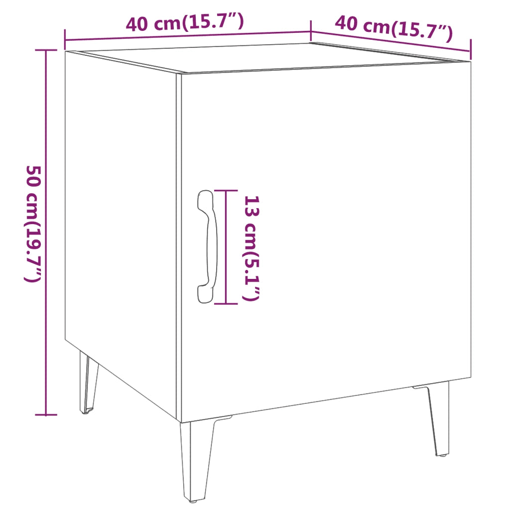 Comodino Rovere Fumo in Legno Multistrato cod mxl 32971