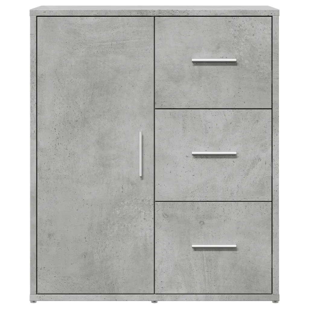 Credenze 2 pz Grigio Cemento 60x31x70 cm in Legno Multistrato 3276556