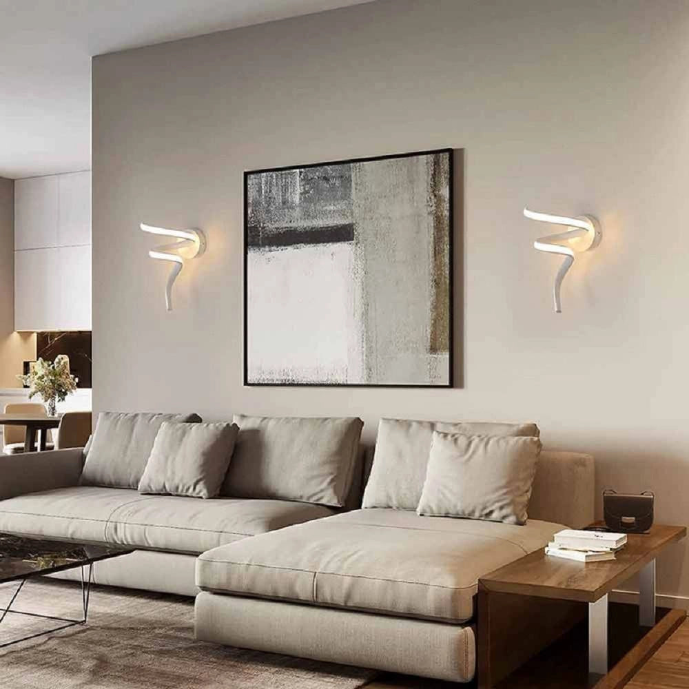 Trade Shop - Applique Led Curvo 10 W Lampada Da Parete Stilizzata 3 Colorazioni Luce Aq19-3c -