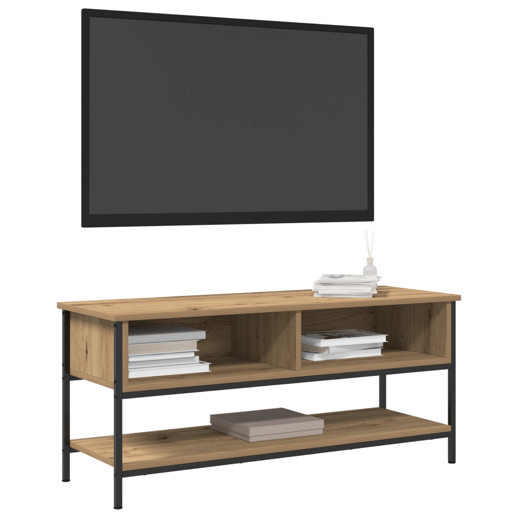 mobile TV  Artisan Rovere 100x35x45 cm Legno ingegnerizzato e Acciaio