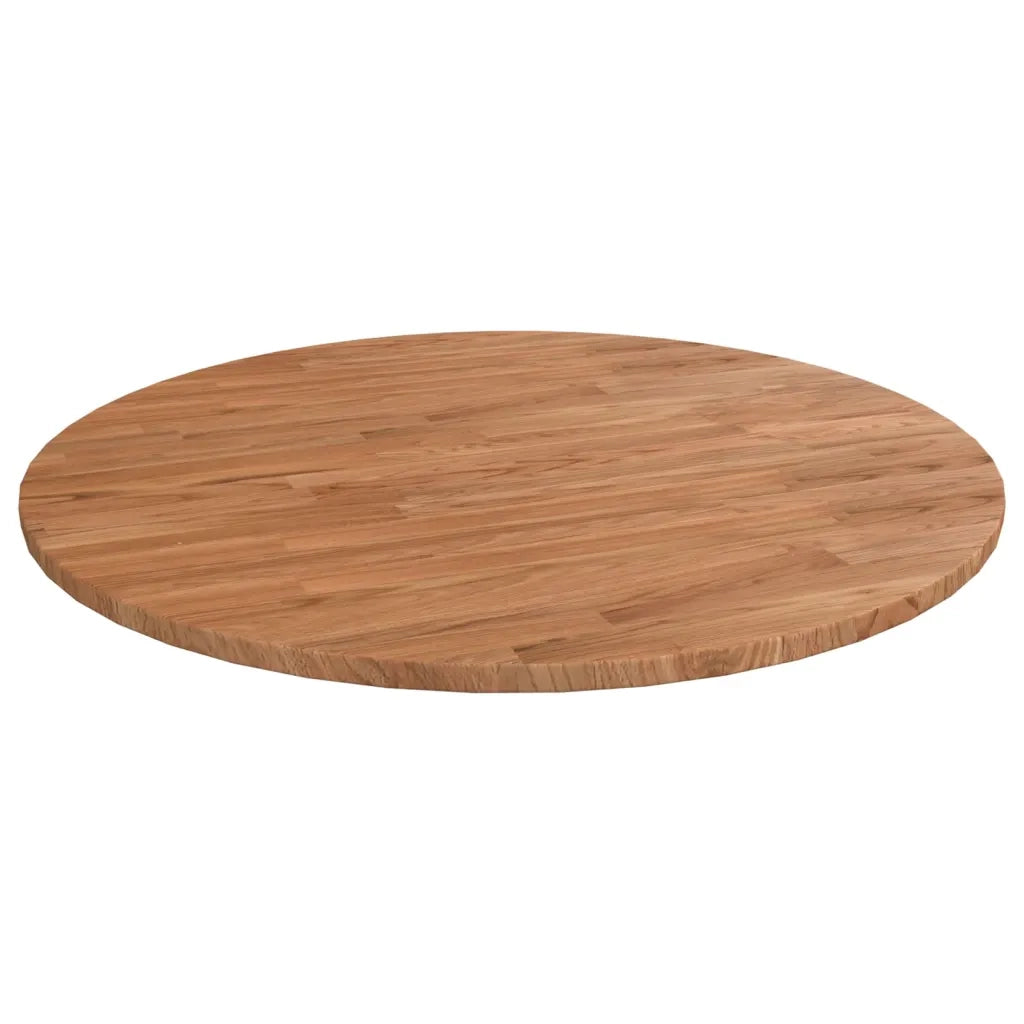 Piano Tavolo Rotondo Marrone Chiaro Ã˜90x1,5 cm Rovere Trattato cod mxl 77116