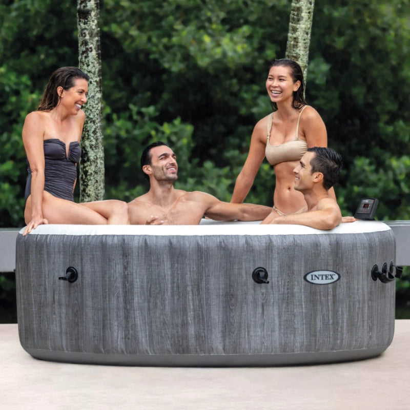 Spa gonfiabile idromassaggio 4 posti con WiFi, luce LED e poggiatesta, diametro 196 cm altezza 71 cm riscaldamento 40°C - Intex
