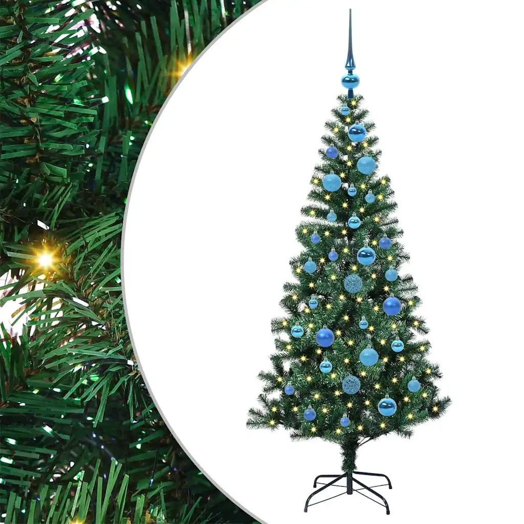 Albero di Natale Artificiale-Albero Natalizio con luci integrate Verde 150 cm 209517