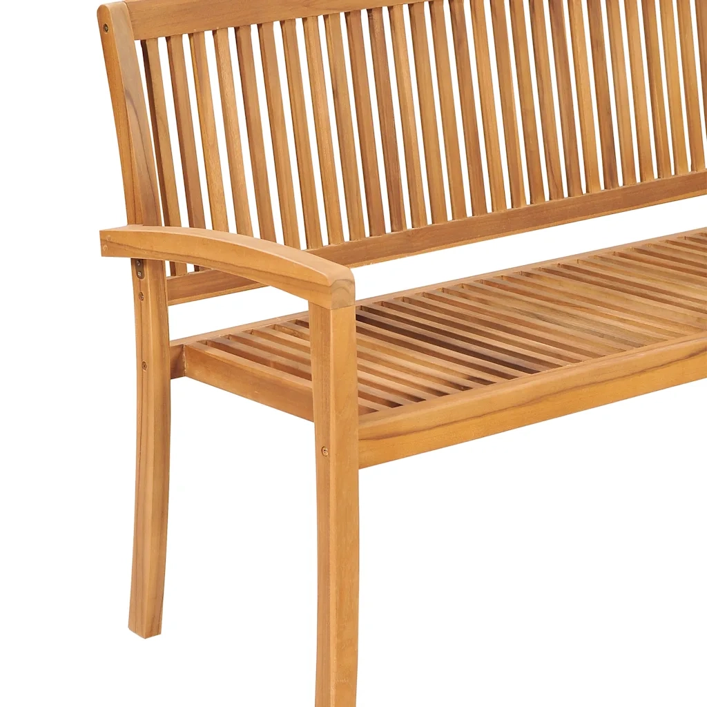 Panchina da Giardino Impilabile e Cuscino 159cm Teak Massello 3063315