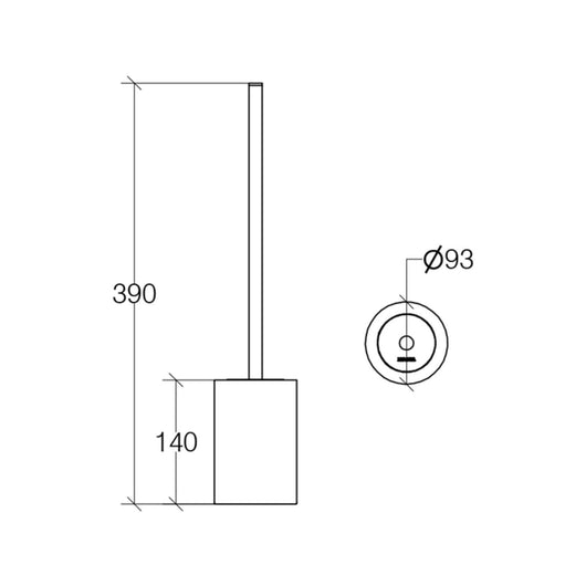 Lineabeta - Portascopino Skoati in porcellana bianco