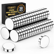 VNDUEEY 50 pezzi di magneti forti, magneti neodymium extra forti, 12 x 3 mm, minimagnet per frigorifero, lavagna bianca, magneti rotondi, ideale per lavagna bianca, ufficio, hobby, frigorifero