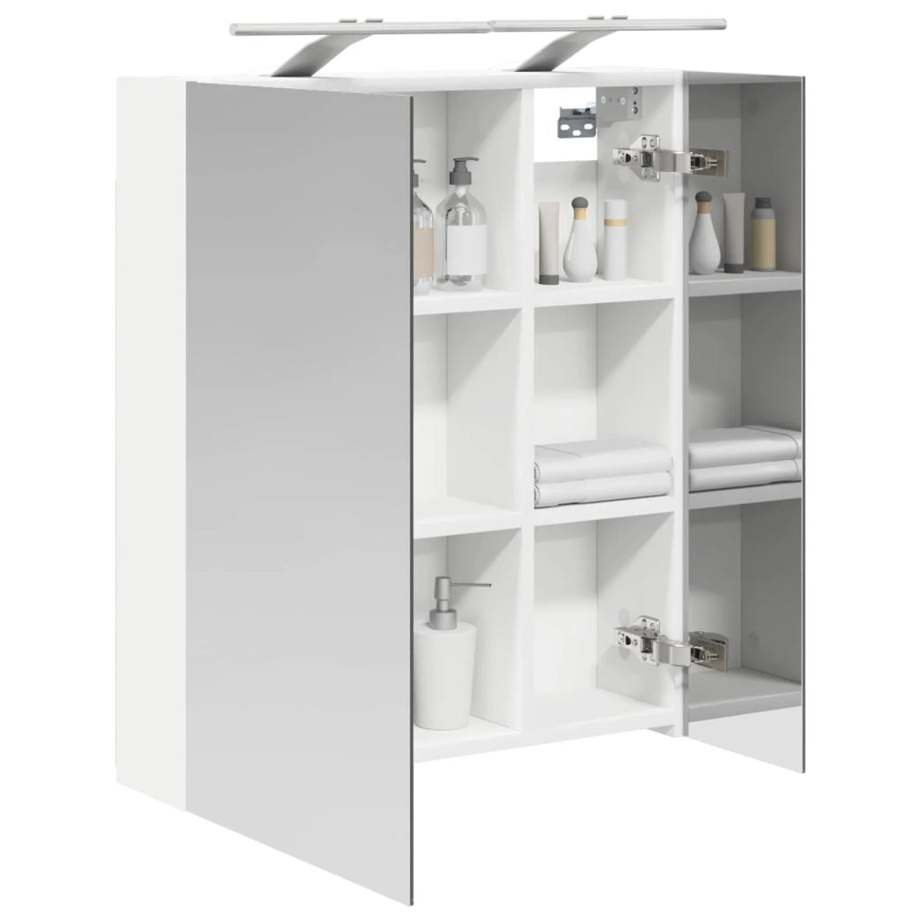 Mobiletto per specchio da bagno Bianco 60 x 14,5 x 70 cm