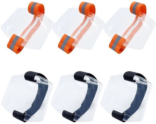Supporto per Badge Portatile - Flessibile - 6 Pack - Cinturino con Fascia Riflettente - Cinturino Elastico - Comodo e Stilistico - Porta Carta di Identità