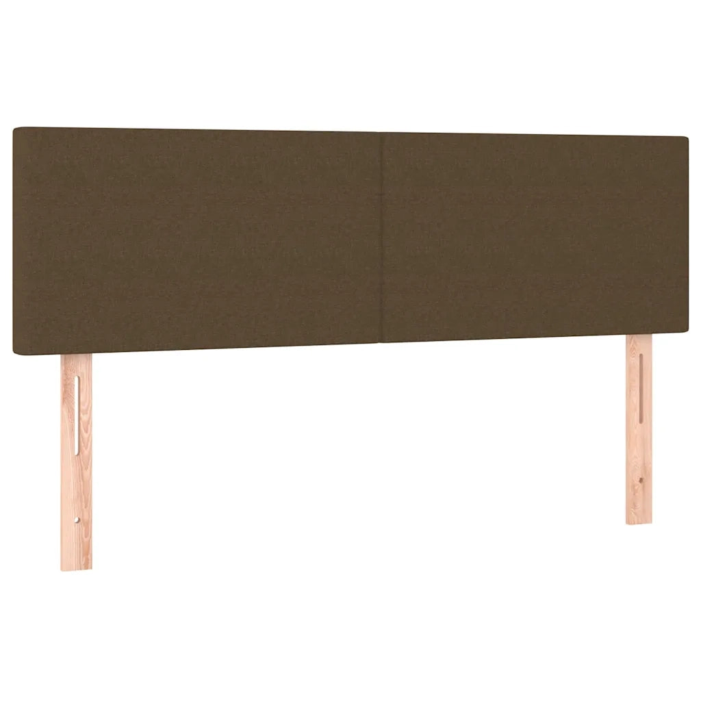 Pouf Letto con Materasso e LED Marrone Scuro 140x190 cm 3312225