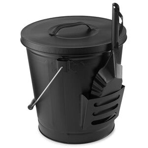C SECCHIO RACCOGLICENERE C/COPERCHIO E PALA NERO- 1,0 pz