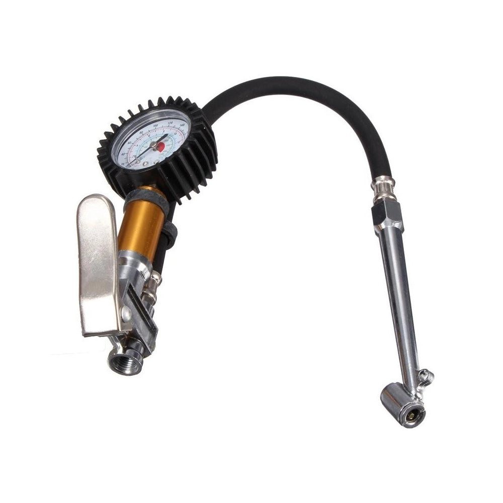 Trade Shop - Pistola Manometro Gonfiaggio Sconfiaggio Ruote Auto Compressori Attacco 1/4" -