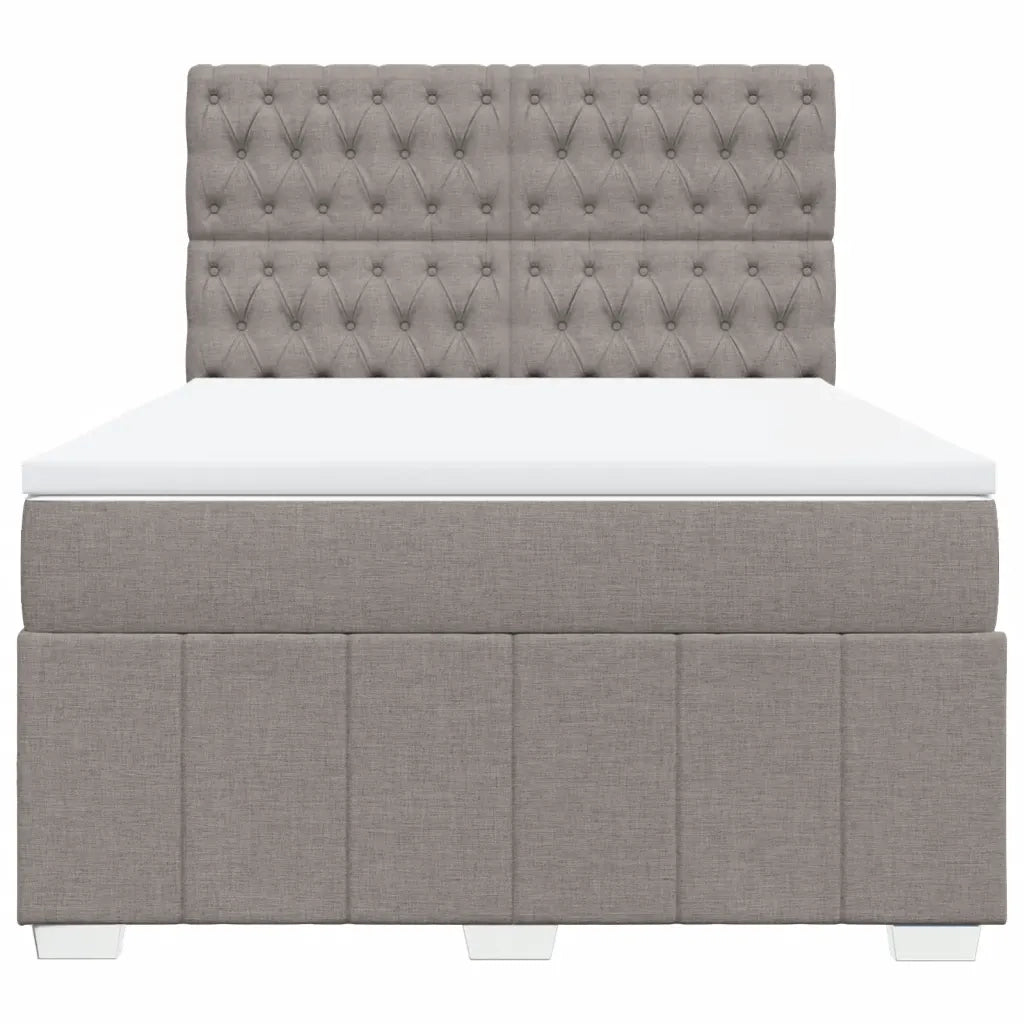 Giroletto a Molle con Materasso Tortora 140x200 cm in Tessuto 3294002
