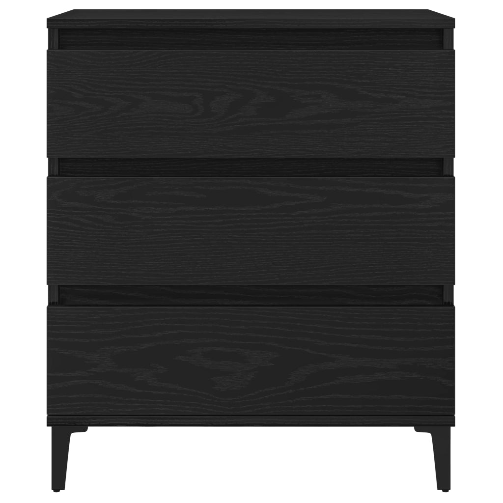 Credenza Nero Rovere 60x35x70 cm Legno ingegnerizzato