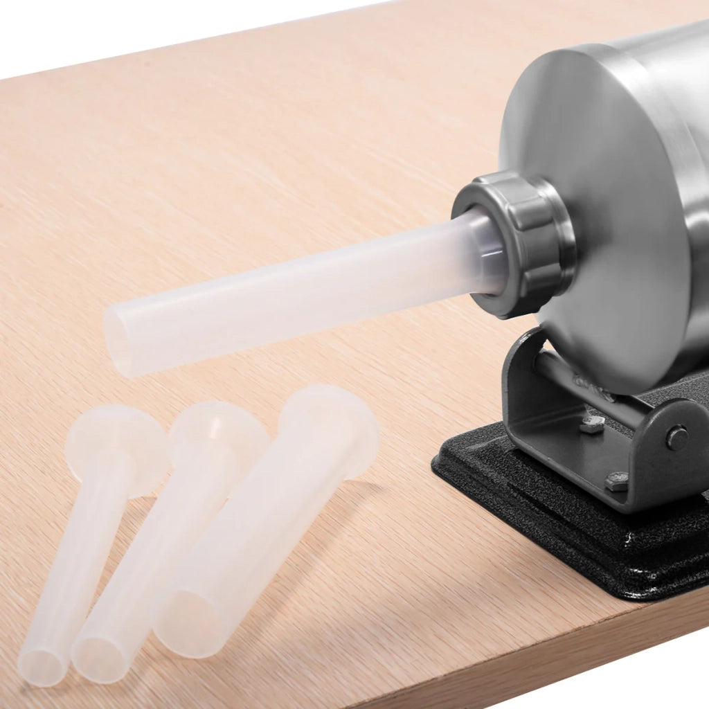 Insaccatrice per salsicce capacità 4 kg 4 tubi per salsicce artigianali design ergonomico acciaio inox argento 20_0021174
