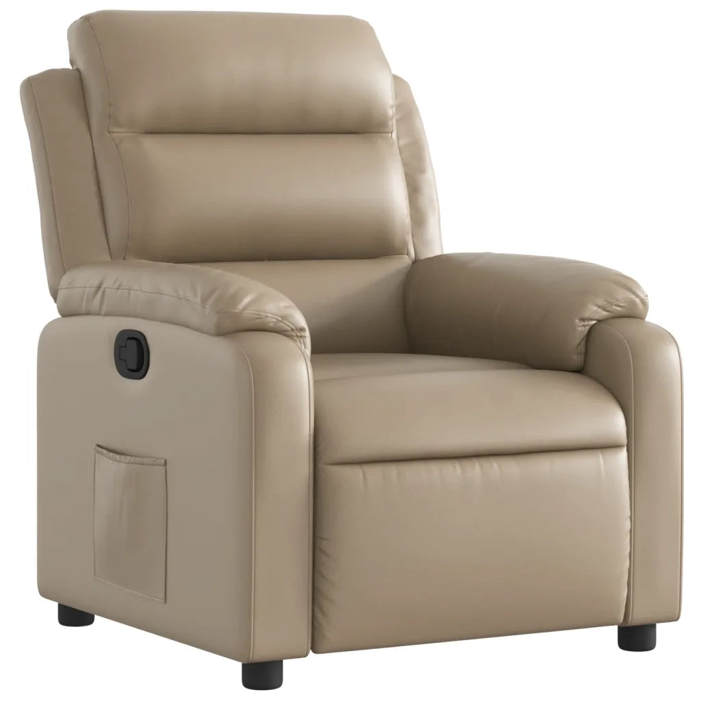 Poltrona Reclinabile Cappuccino in Similpelle 373492