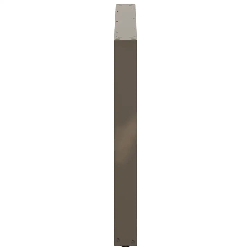 Gambe per tavolo da pranzo a forma di U 2 pz in acciaio naturale 100x(72-73) cm 4013199