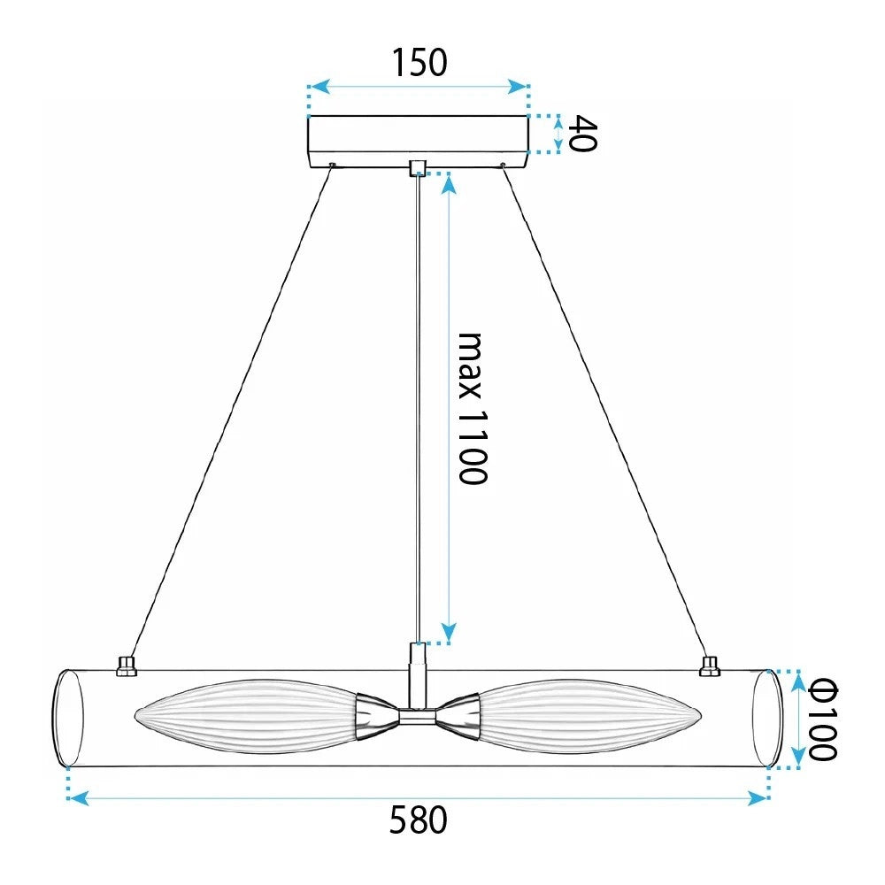 Lampada A Sospensione Da Soffitto G152-2cp Gold