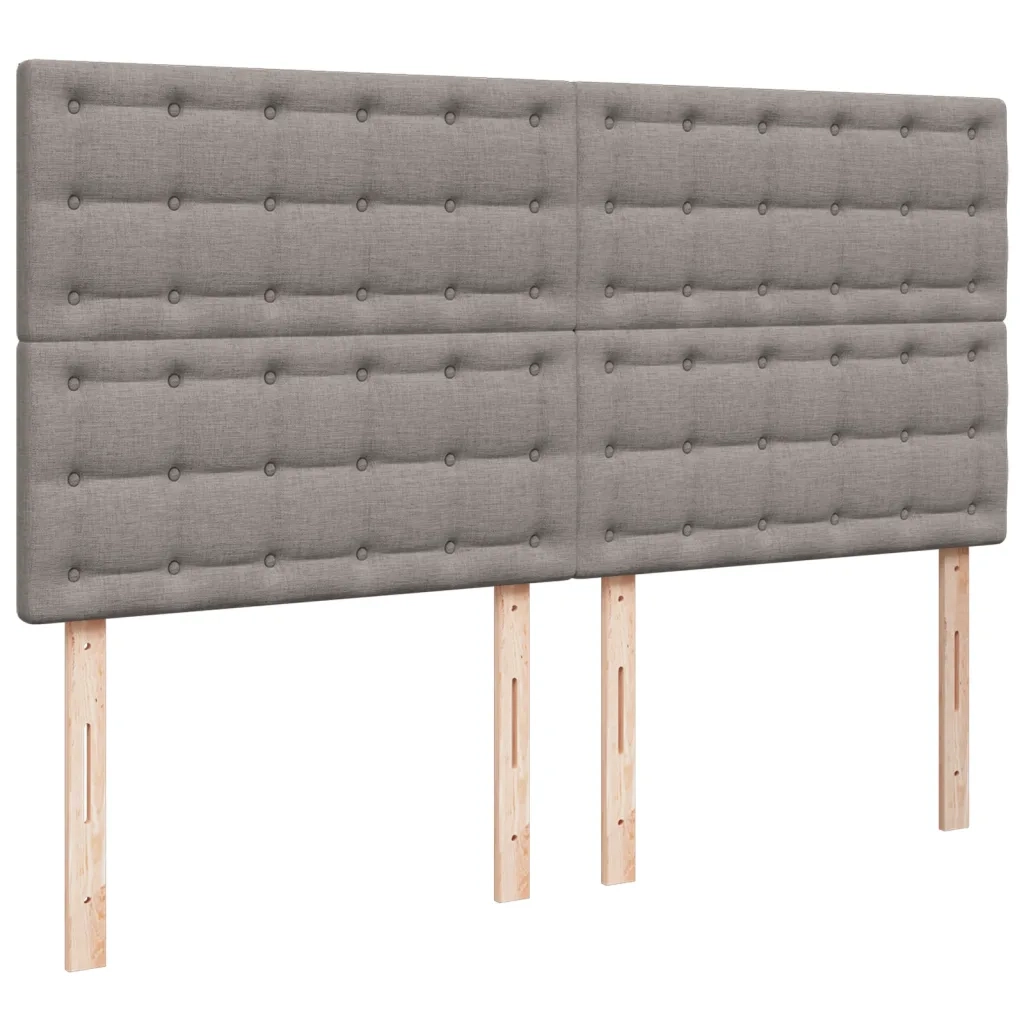 vidaXL Giroletto a Molle con Materasso Tortora 200x200 cm in Tessuto