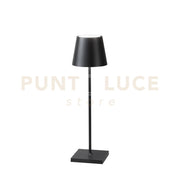 LAMPADA DA TAVOLO RICARICABILE LED DRINK NERA 2,2W 190LM 3000K DIMMERABILE IP54 10X36CM