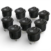10 Pezzi Interruttore a Bilanciere ON/OFF 6A 250V 2 Poli per Auto 12V LED