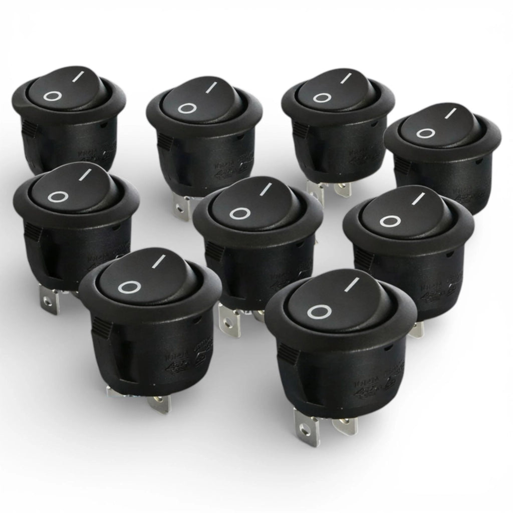 10 Pezzi Interruttore a Bilanciere ON/OFF 6A 250V 2 Poli per Auto 12V LED