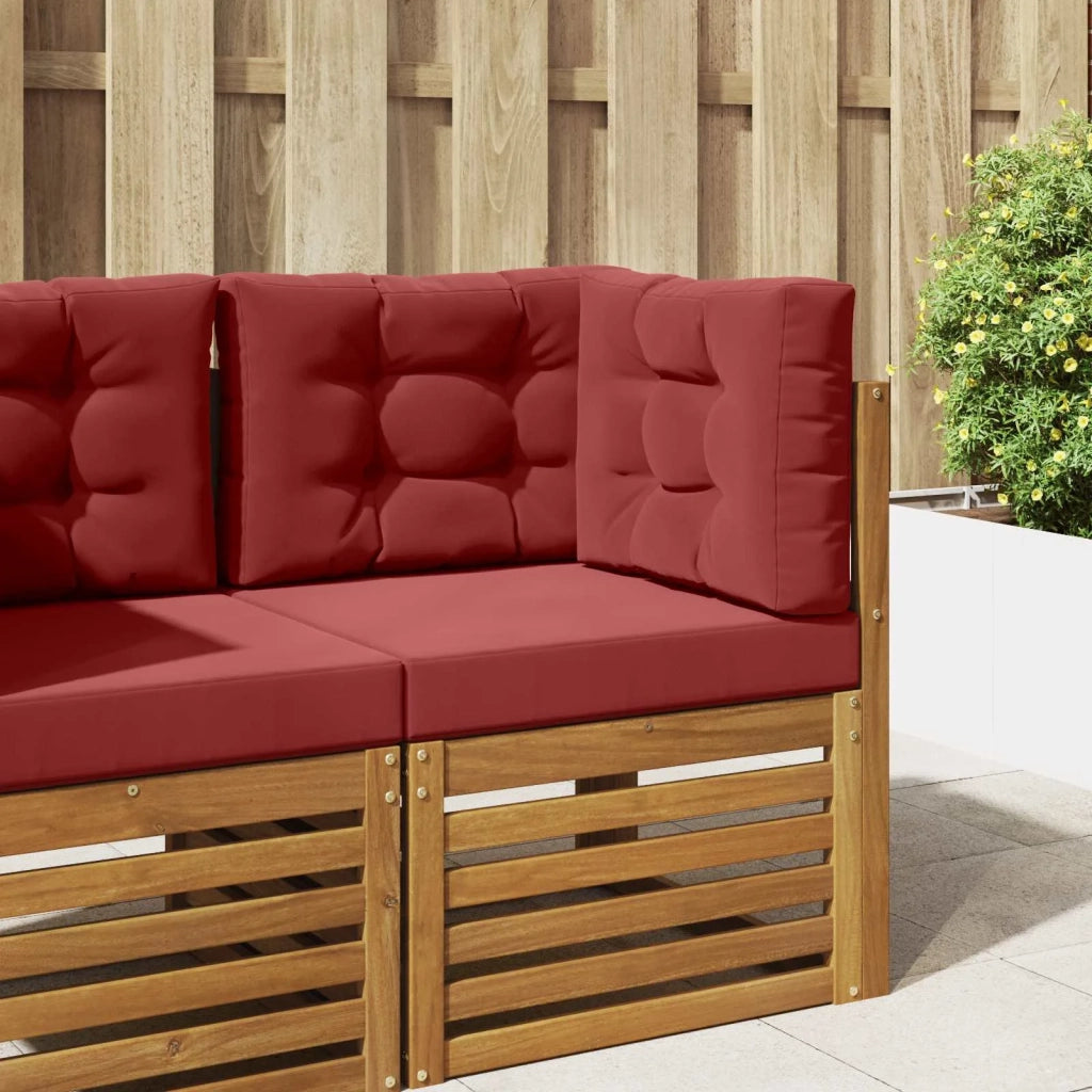 Cuscino per divano da esterno 3 pcs Rosso vino Poliestere
