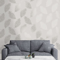 DUTCH WALLCOVERINGS Carta da Parati Fawning Feather Grigio Chiaro 437410
