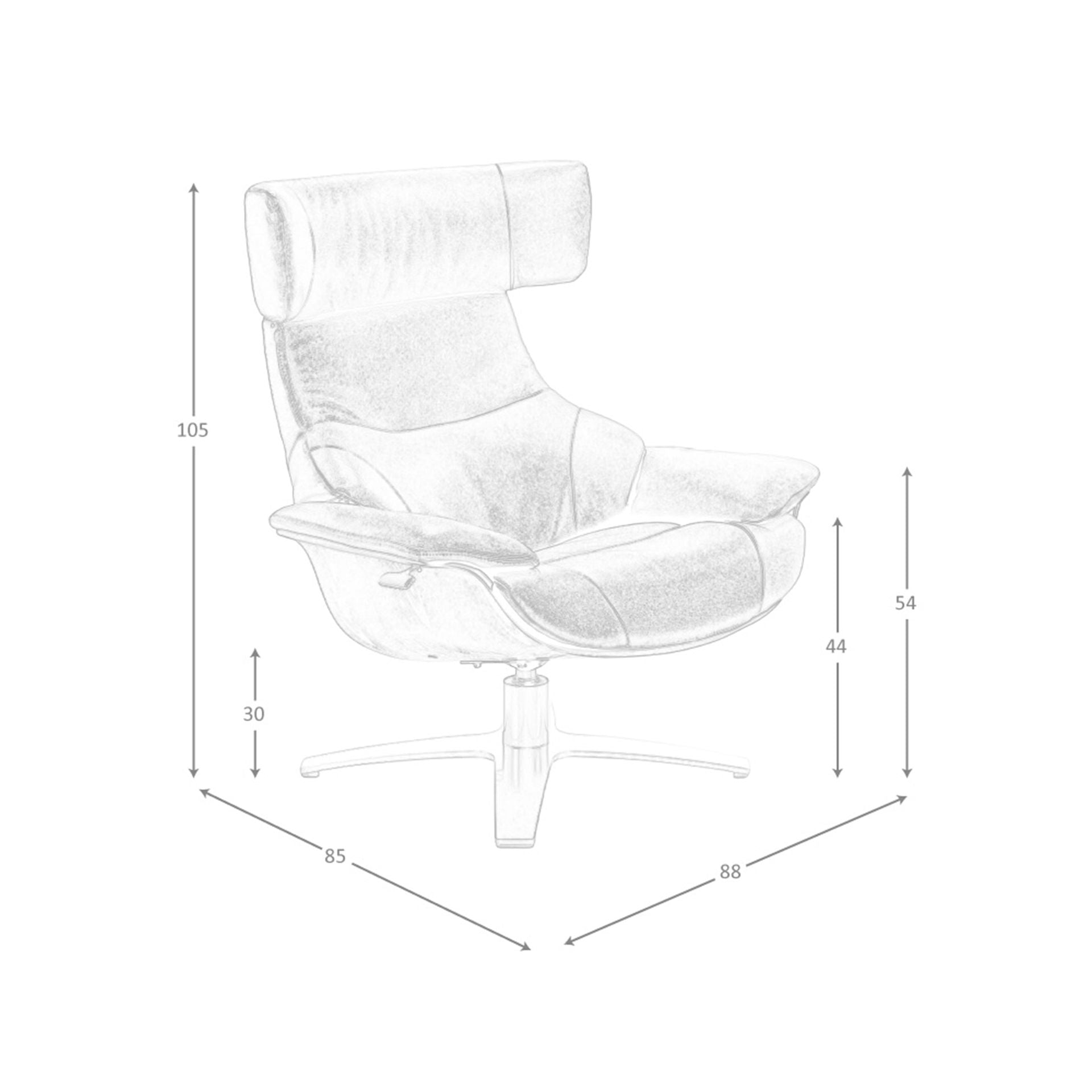 Poltrona reclinabile in pelle marrone cioccolato