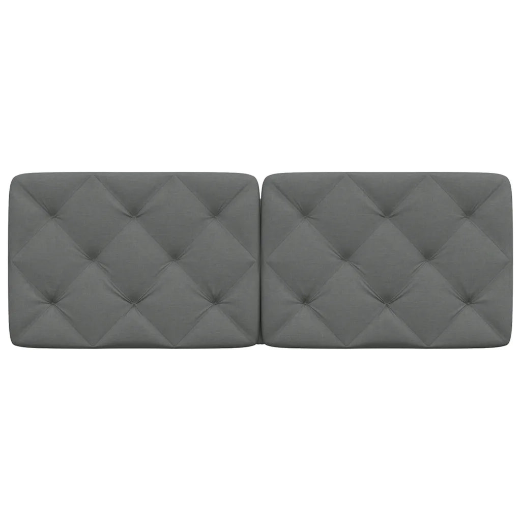 Cuscino Testiera Grigio Scuro 140 cm in Tessuto