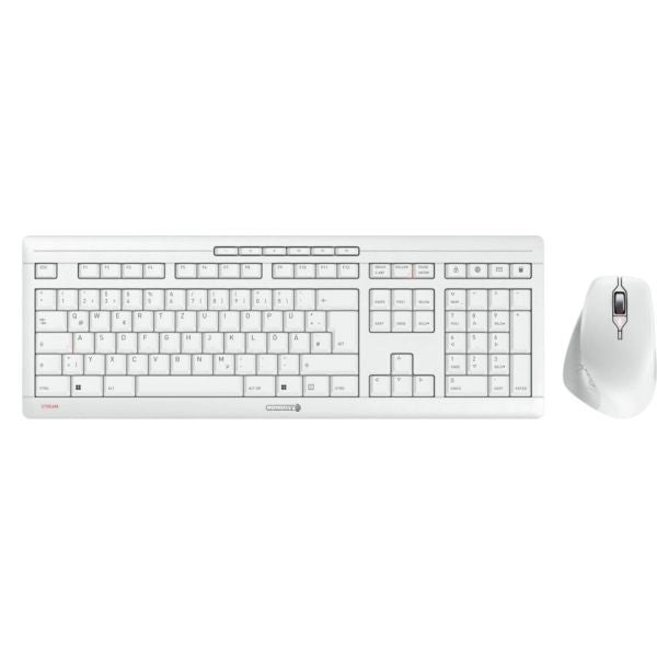 Cherry set di mouse e tastiera jd-8550de-0 / stream desktop comfort de bianco