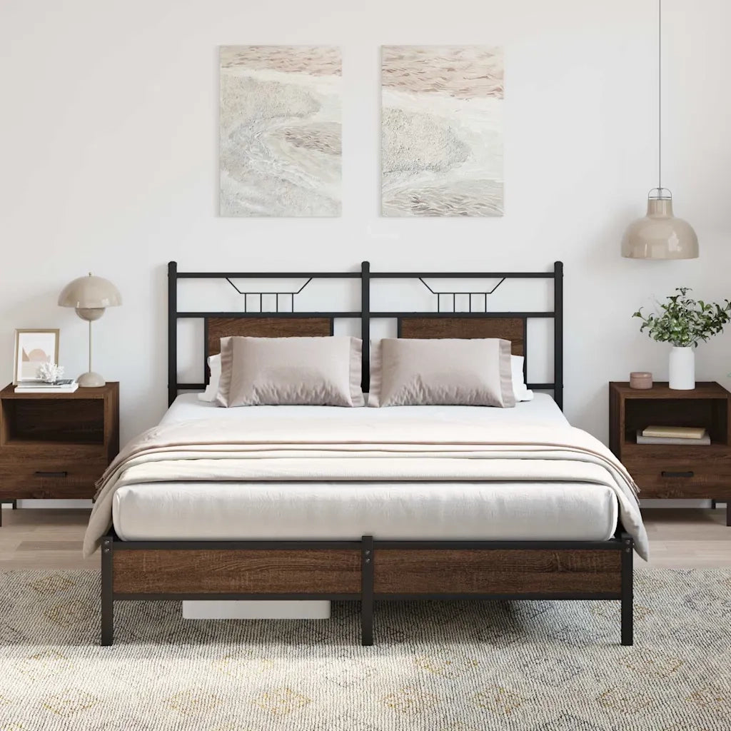 Giroletto senza Materasso Rovere Marrone 137x190 cm Truciolato 4106997