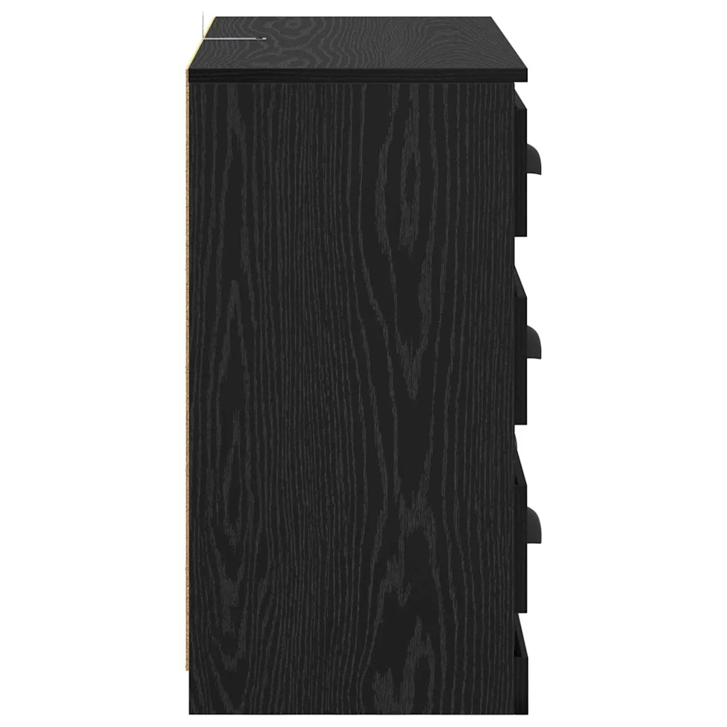 Credenza Rovere Nero 70 x 35,5 x 67,5 cm Legno multistrato 881354