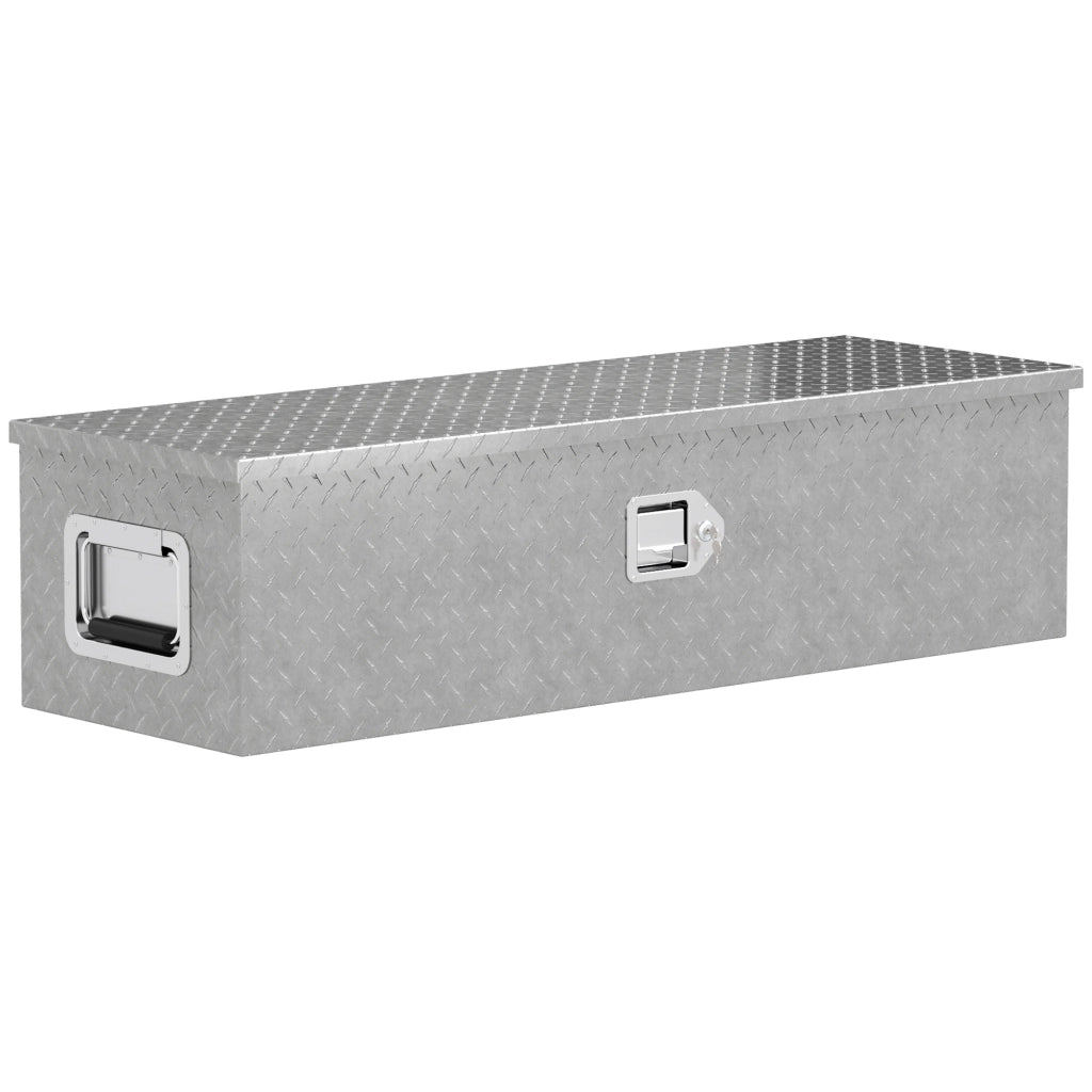 Cassetta di Stoccaggio in Alluminio con Maniglie Laterali e Serratura ¨C zephmum ¨C 99x33x25,5 cm