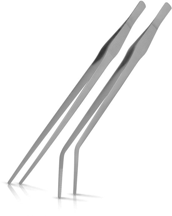Pinza per acquario - Acciaio inossidabile - 38 cm - 2 pezzi