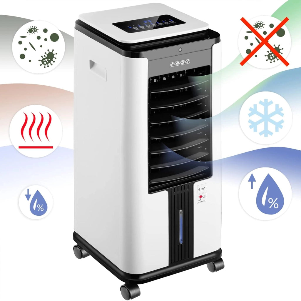 ® Climatizzatore 4in1 Telecomandato 7 L Serbatoio Condizionatore d'aria Ionizzatore Timer Umidificatore Mobile
