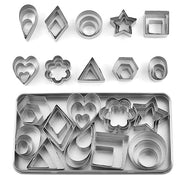 Forme per biscotti in acciaio inossidabile - 30 pezzi - Diversi modelli - Set pratico - Scatola metallica - Duraturo e resistente alla deformazione - Forme per biscotti in metallo