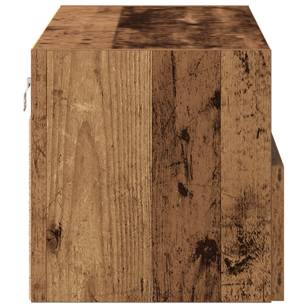 Armadietti da muro per TV 2 pz Legno Vecchio 100x30x30 cm Legno ingegnerizzato
