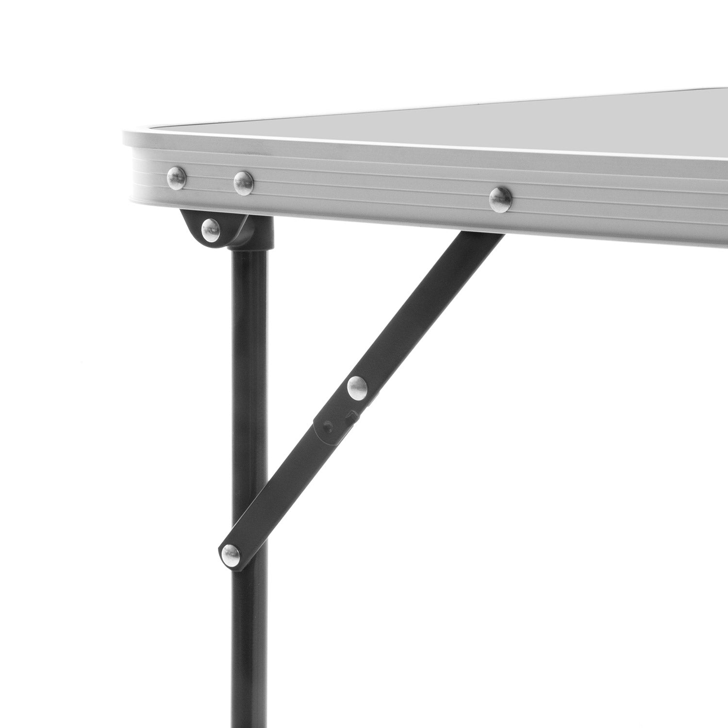 Tavolo Pieghevole da Giardino 80x60x69 cm in Acciaio Tramper 80 Grigio Chiaro