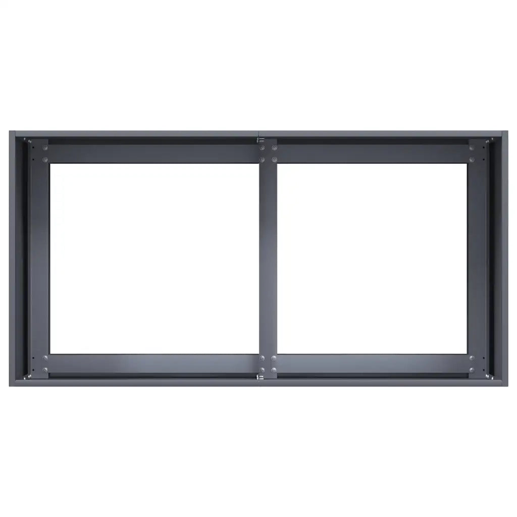 Fioriera-Vaso-Contenitore per Piante Antracite 80x40x40 cm in Acciaio Laminato a Freddo