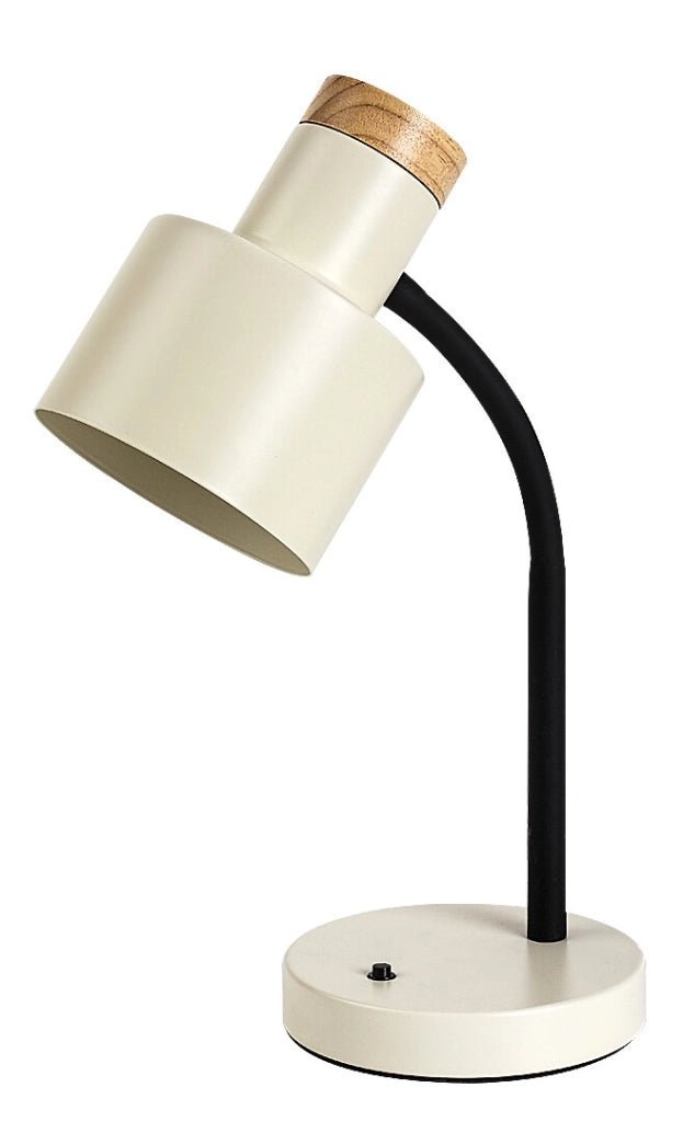 Lampada da scrivania Pastro 1xE27 nera avorio legno Rabalux