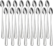 Set di Cucchiai in Acciaio Inox per Latte Macchiato - Confezione da 16 - Design Ergonomico