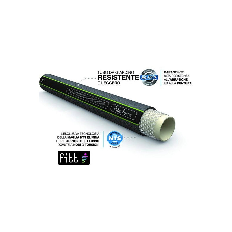 Tubo fitt force grey/lime nts, pistola + 2 raccordi, 30 m 5/8"