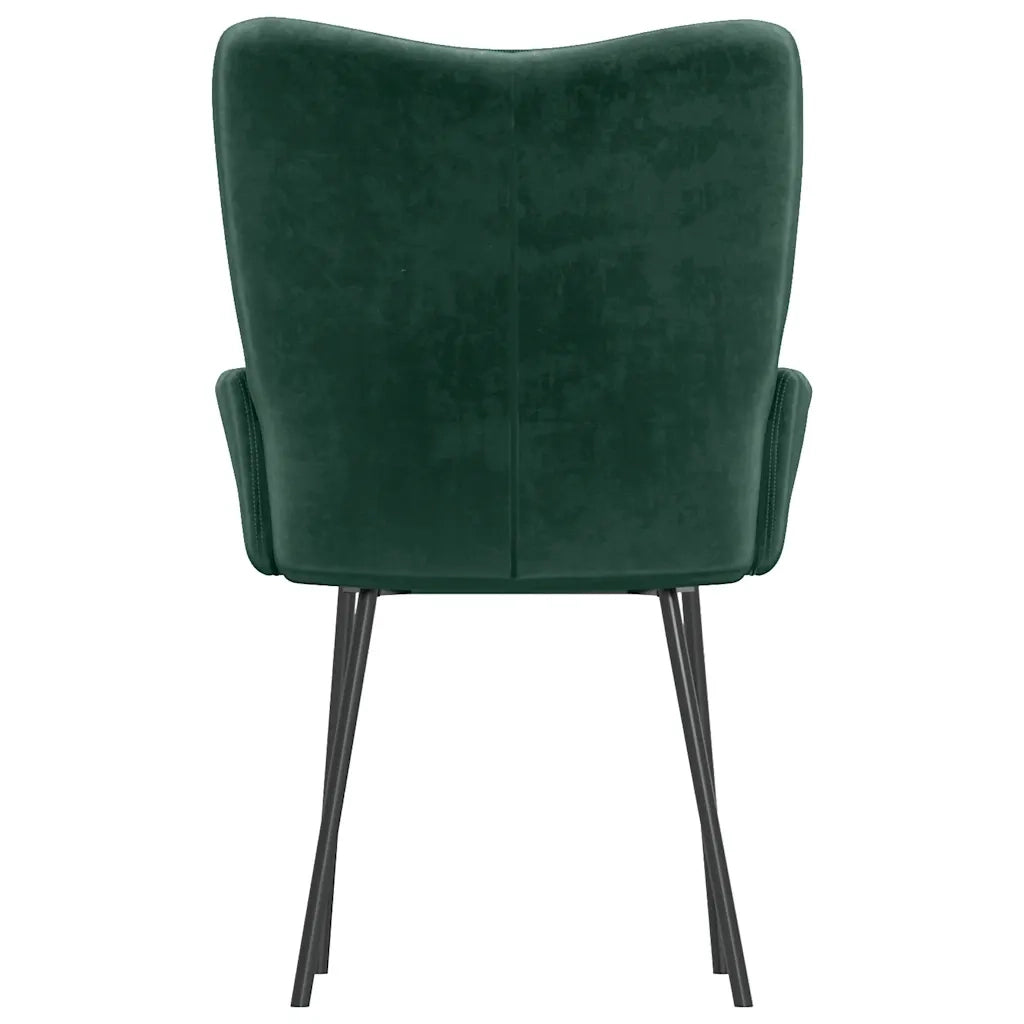 Sedie da Pranzo 2 pz Verde Scuro in Velluto cod mxl 18199