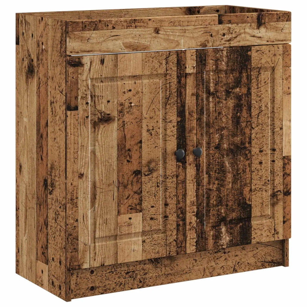 Mobiletto da bagno sotto il lavello Legno antico 890072