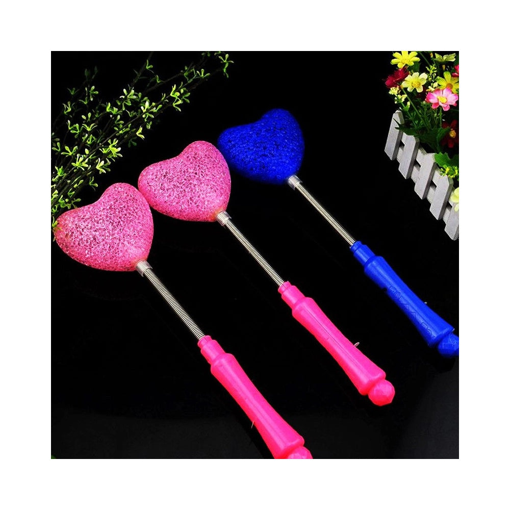 Trade Shop - Bacchetta Luminosa Cuore San Valentino Regalo Decorazione Led Gadget Festa 2 Pz -