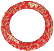 Cuscino di risonanza in lusso con tessuto di seta - supporto per piatti - diametro 18 cm - superficie confortevole - migliorata qualità acustica - finitura artigianale - cuscino di risonanza per piatti