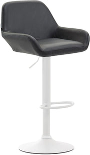 Sgabello Braga in similpelle nero,bianco